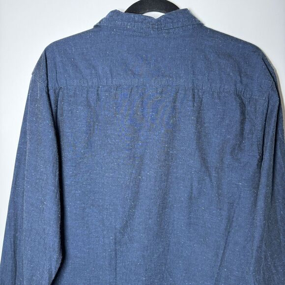 Stoic Men's Large Blue Button Front Shirt Long Sleeve Cotton Outdoor Casual - Picture 5 of 15